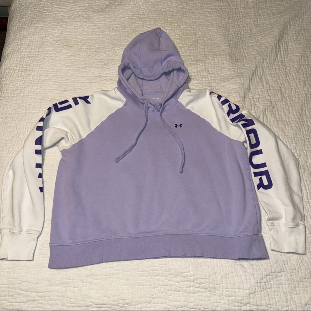 Under Armour Purple and White Sweater Two-Tone Design